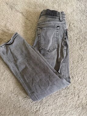 Abercrombie & Fitch Charcoal Gray Ankle Straight Jeans